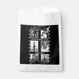 Black and White Film Reel Custom Photo Favour Bag