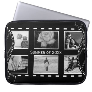 Black and White Film Reel Laptop Sleeve