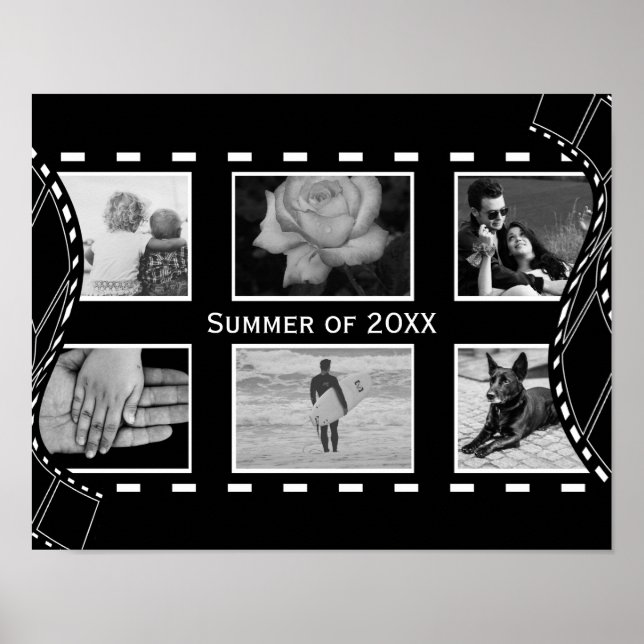 Black and White Film Reel Poster (Front)