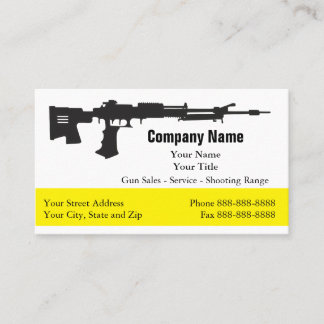 Black and White Firearms Business Cards