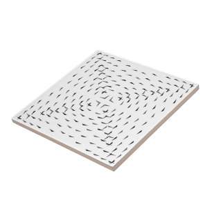 Black And White First Flight Wings Abstract Art Tile