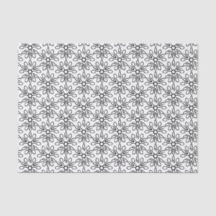 Black and White Fish and Hook Pattern Tissue Paper