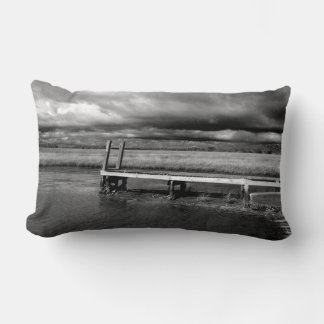 Black and White Fishing Photograph Pillows