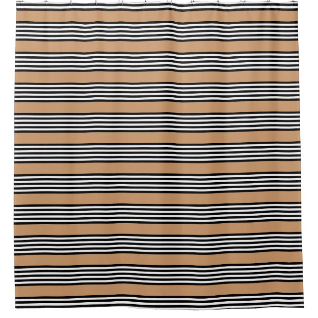 Black and white five stripe pattern with tan (Front)