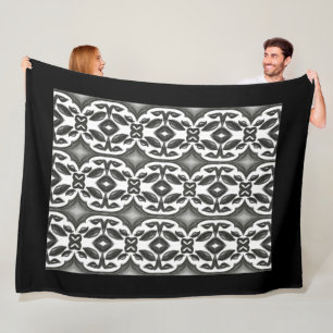 Black and White Fleece Blanket
