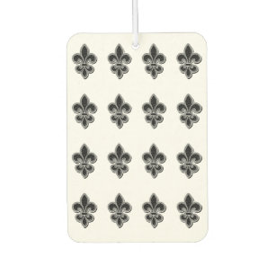 Black and White Fleur De Lis  Air Freshener