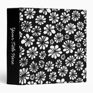 Black and White Floral (1.5in) Binder