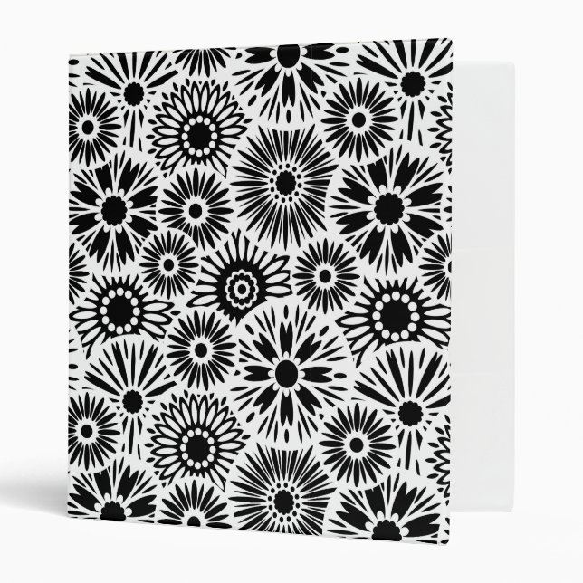 Black and white floral Binder (Front/Inside)