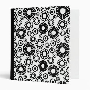 Black and white floral Binder
