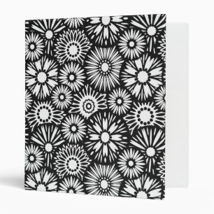 Black and white floral Binder