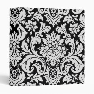 Black and White Floral Binder