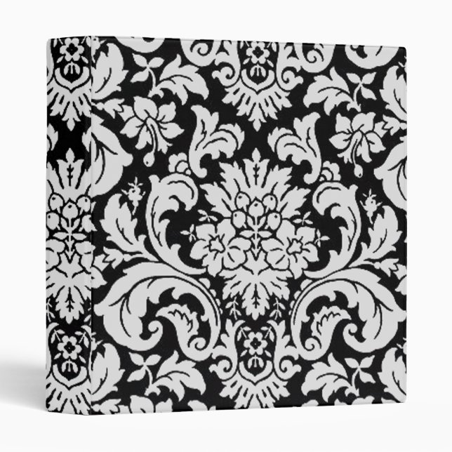 Black and White Floral Binder (Front/Spine)