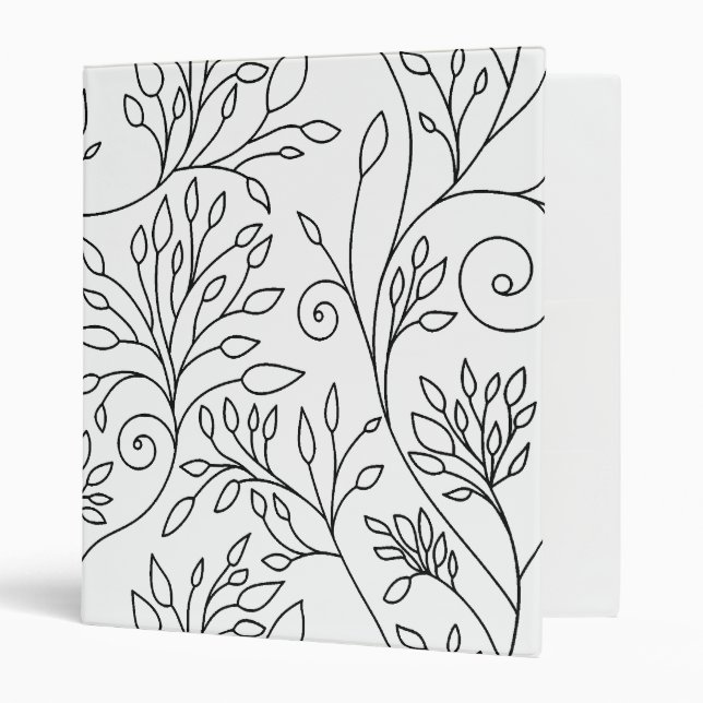 Black and white floral Binder (Front/Inside)