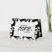 Black and White Floral for Bride