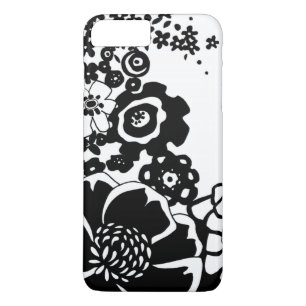 Black and White Floral Garden Graphic Pattern iPhone 8 Plus/7 Plus Case
