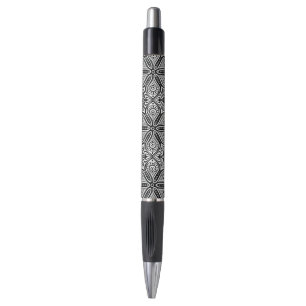 Black And White Floral Ornament, Turkish Motive Pen