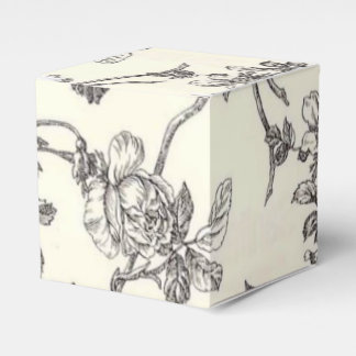 Black And White Floral Party Favour Box