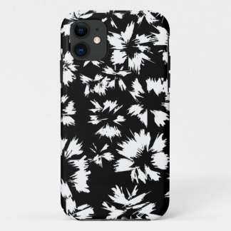 Black and white floral pattern. iPhone 11 case