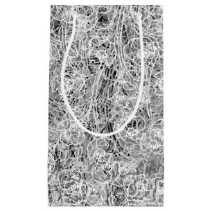 Black and White Floral Print 3 Gift Bag