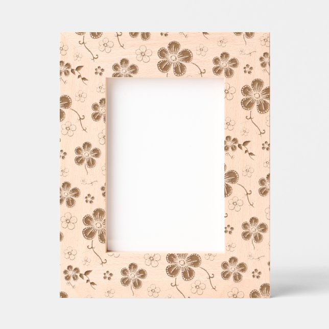 Black and White Floral Print Etched Frames (Front)