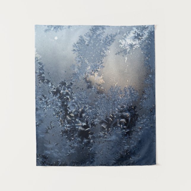 Black and white floral textile tapestry (Front)