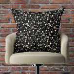 Black and White Floral Throw Pillow<br><div class="desc">A beautiful pattern of white flowers and vines on black, this accent pillow comes in many sizes and materials and is a fun addition to your home decor. MATCHING items in our collection.</div>