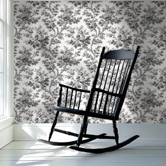 Black and White Floral Vine Peel-and-Stick Wallpaper