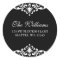Black and White Flourish Scroll Address Label