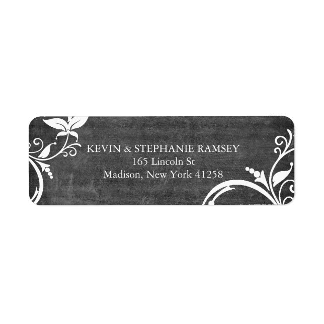 Black and White Flower Chalkboard (Front)