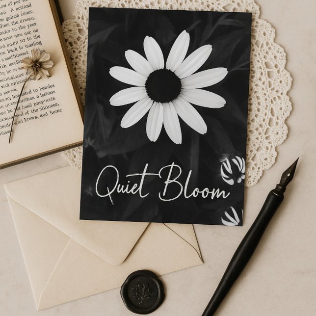 Black and White Flower Garden Postcard (Creator Uploaded)