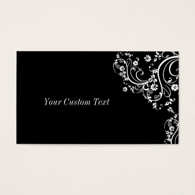 Black and White Flower Scroll (Front)