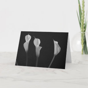 Black and White Flowers Card
