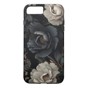 Black and White Flowers Case-Mate iPhone Case