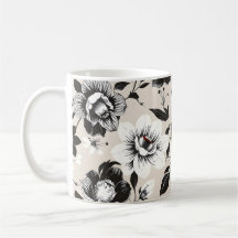 Black and white flowers