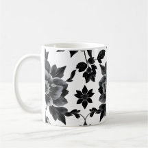 Black and white flowers