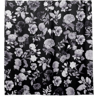 Black and White Flowers Pattern
