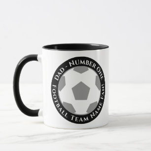 Black and White Football Dad Mug