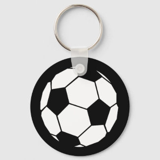 Black and White Football Keychain