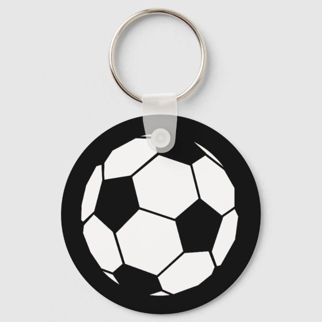 Black and White Football Keychain (Front)