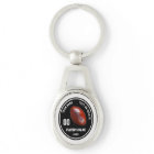 Black and White Football Keychains, Personalized