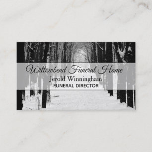Black and White Forest Photograph Business Card
