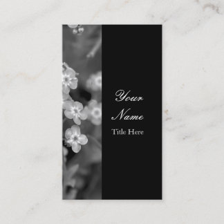 Black and White Forget Me Not Business Card
