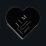 Black and White Formal Simple Love Wedding Notebook<br><div class="desc">Black and White Formal Simple Love Wedding</div>