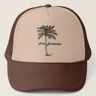 Black and White Fort Lauderdale & Palm design Trucker Hat