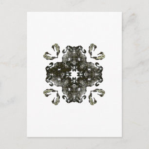Black and White Fractal Postcard