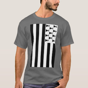 BLACK AND WHITE FREEDOM PATRIOT DESIGN T-Shirt