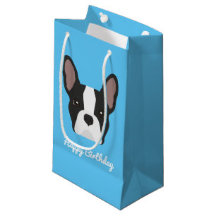Black and White French Bulldog Small Gift Bag