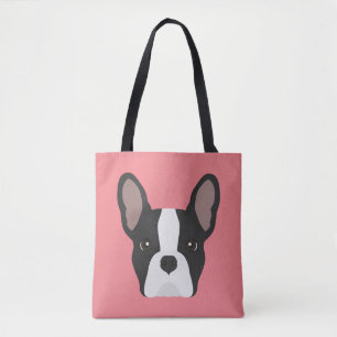 Black and White French Bulldog Tote Bag