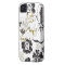Black and white French Script Floral iPhone 4 case