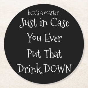 Black and White Funny Coaster